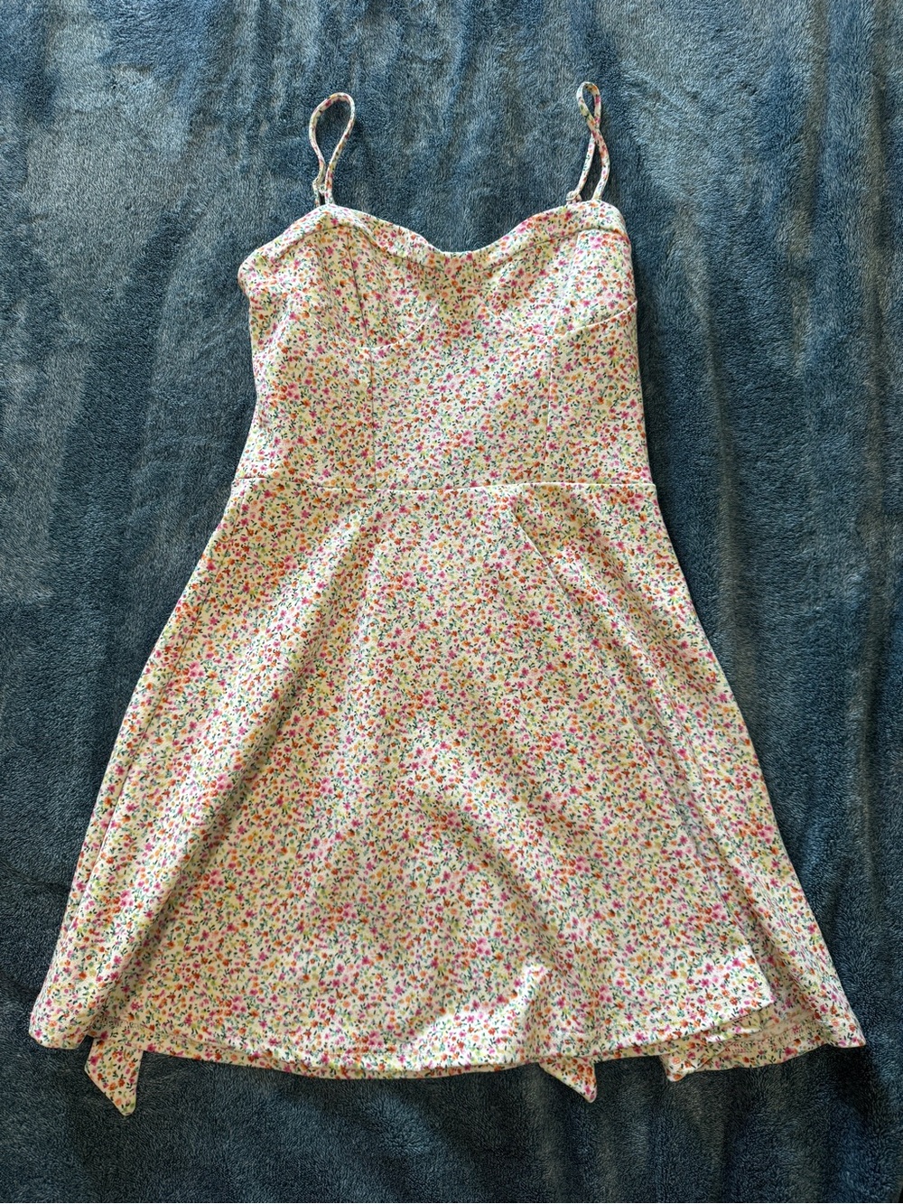 RSQ Pink Floral Spaghetti-Strap Mini Dress